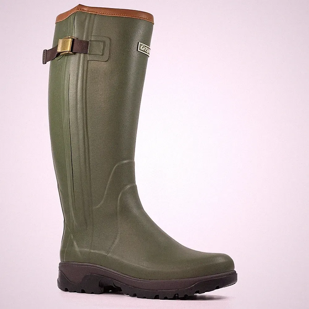 Herren/Damen GriSport Delta Reißverschluss Neopren Angeln Bauernhof Gummistiefel Größe 6 bis 13