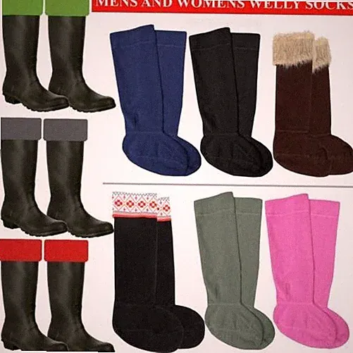Herren Damen Gummistiefel Socken Thermal Gummistiefel Liner Fischen Wandern