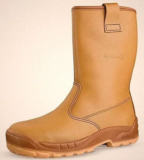 Herren Damen Jallatte Jalaska Rigger Sicherheitsstiefel Stahlkappe hellbraunes Leder J0266