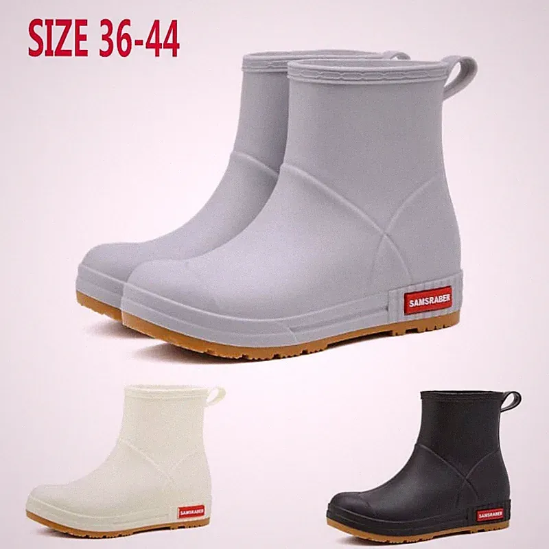 Herren Damen Kurzschaft Gummistiefel Rain Boot Gummistiefel Ankle Stiefeletten
