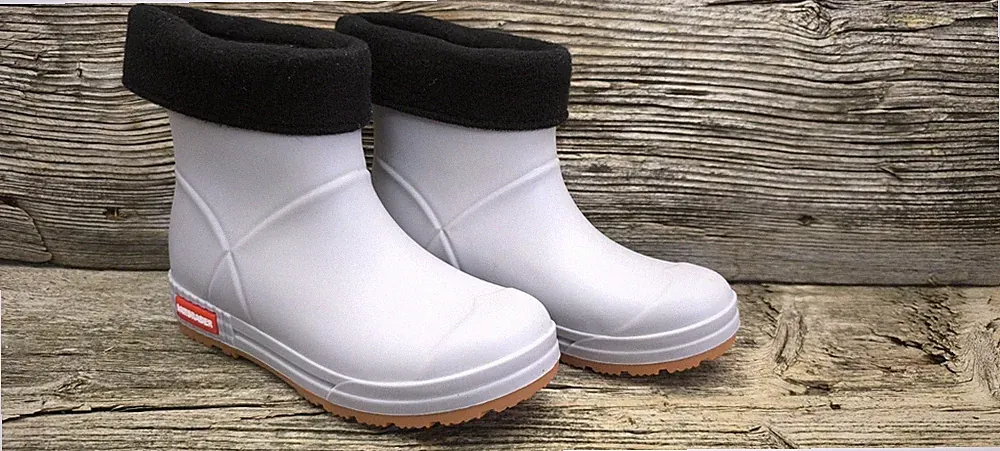 Herren Damen Stiefeletten Gummistiefel Pelzgefüttert Regenschuhe Stiefel Gr38