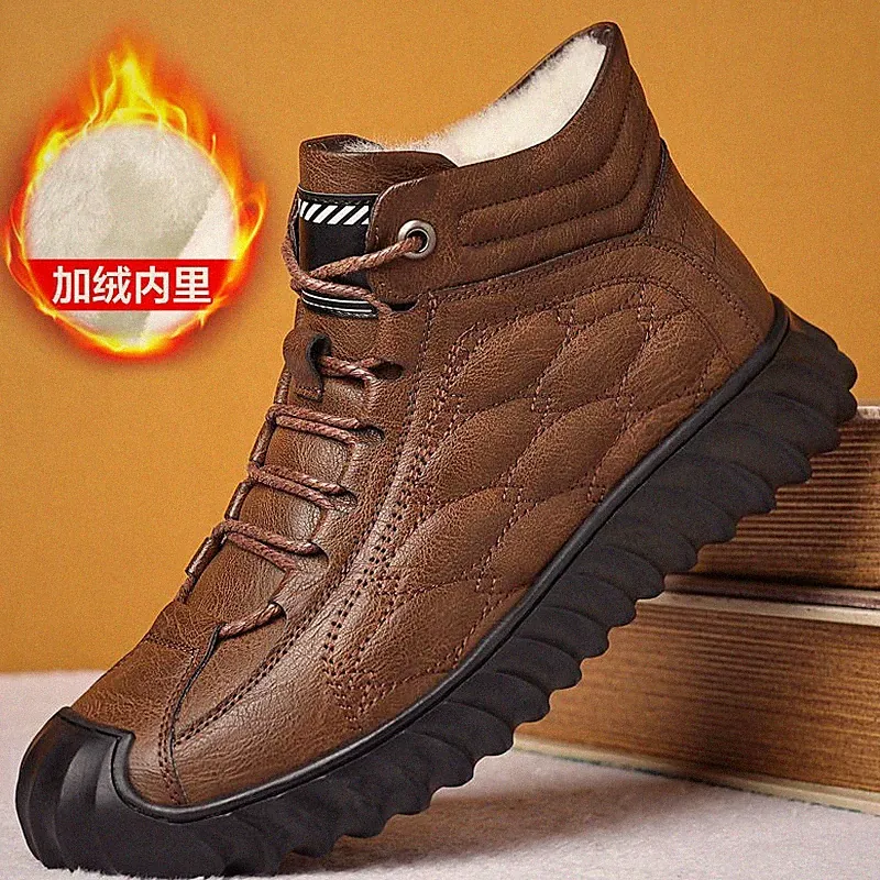 Herren Damen Warm Gefüttert Stiefel Schneeschuhe Winterboots Stiefeletten Schuhe