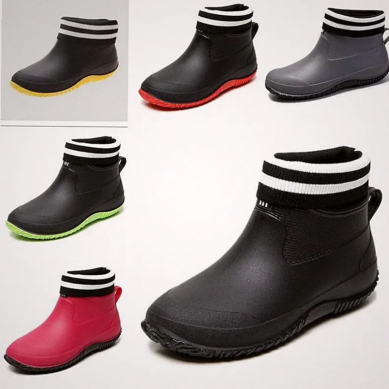 Herren Damen Winter Fell Gefüttert Wasserdicht Gummistiefel Warm Regenstiefel//