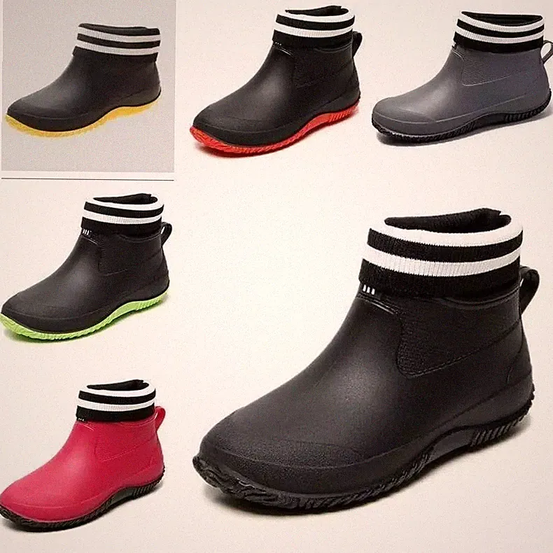 Herren Damen Winter Fell Gefüttert Wasserdicht Gummistiefel Warm Regenstiefel de