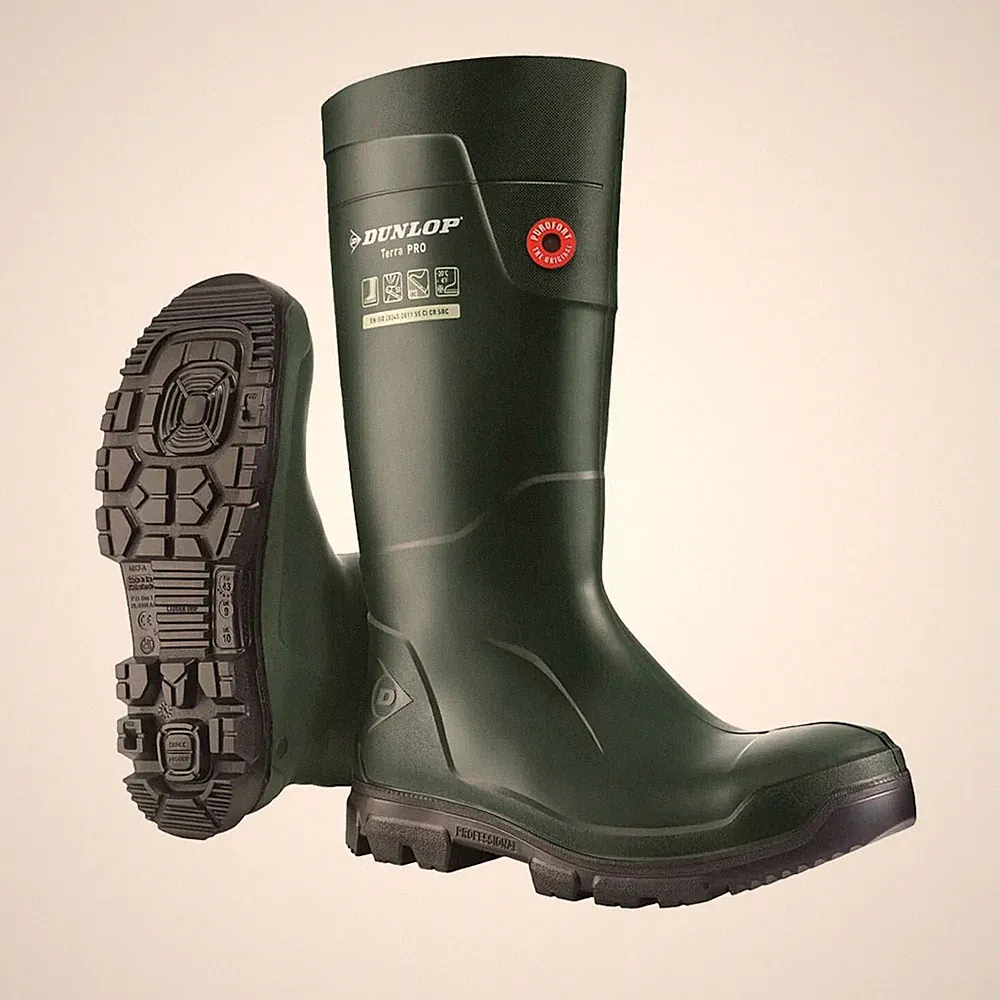 Herren Dunlop PuroFort TerraPro Nicht-Sicherheit Gummistiefel Größen 7 bis 13
