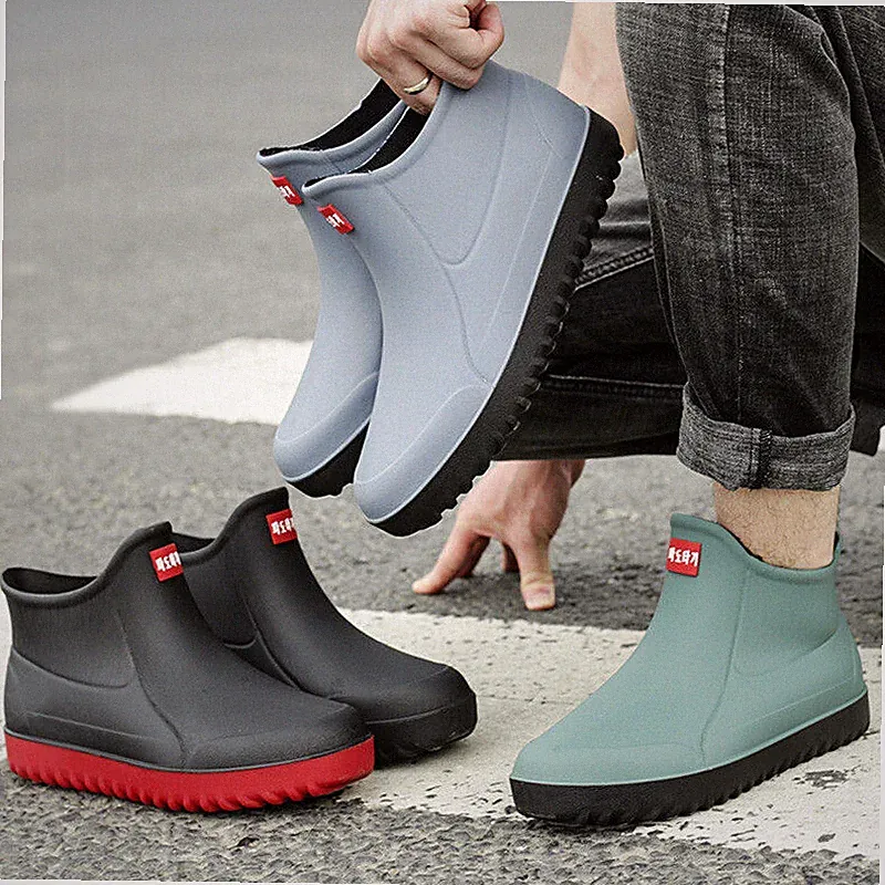Herren Gummistiefel Arbeitsschuhe Regenstiefel Kurzstiefel Rutschfest Stief DE