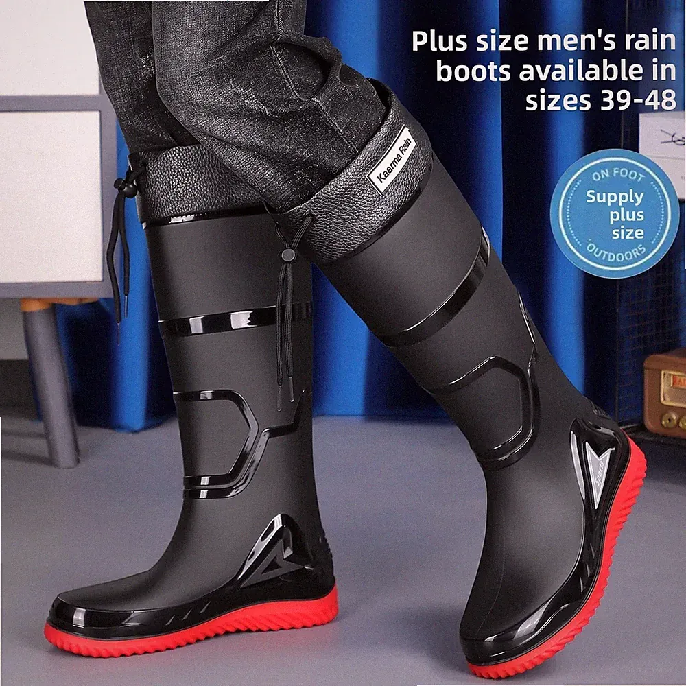 Herren Gummistiefel Wasserdicht Regenstiefel Faltbar Leicht Garten Outdoor