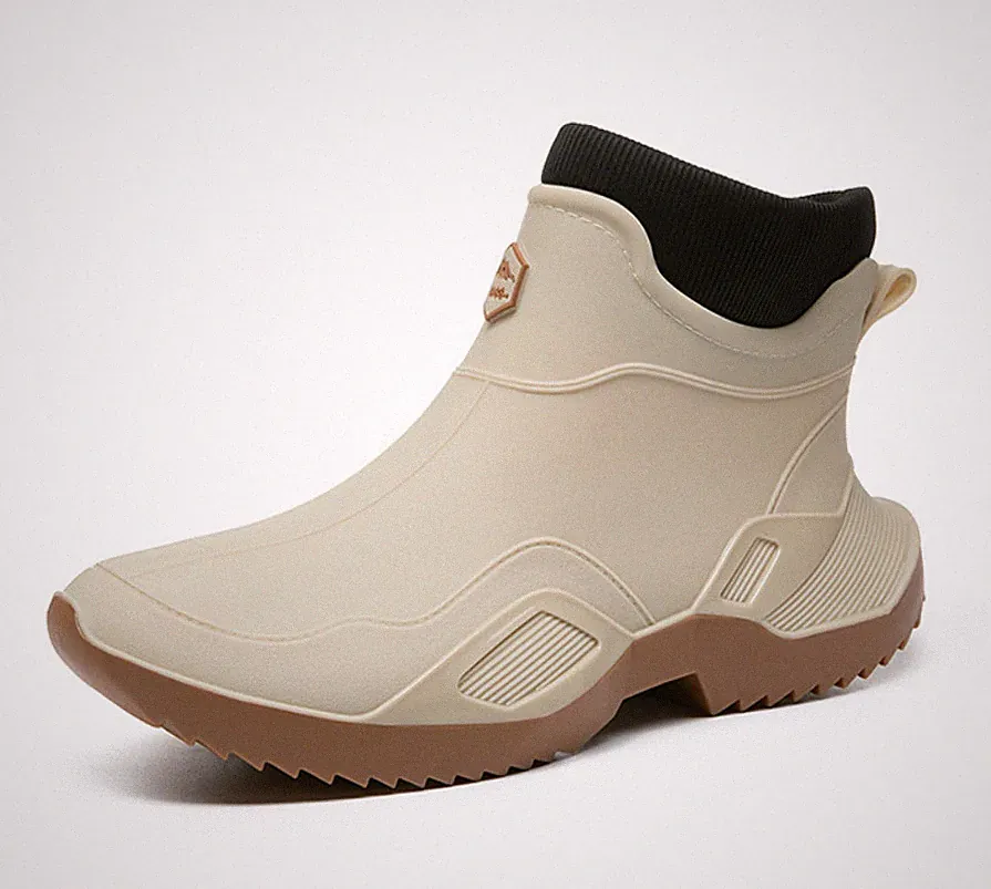 Herren Gummistiefeletten wasserdicht - Rutschfest Garten Regenstiefel Wellington
