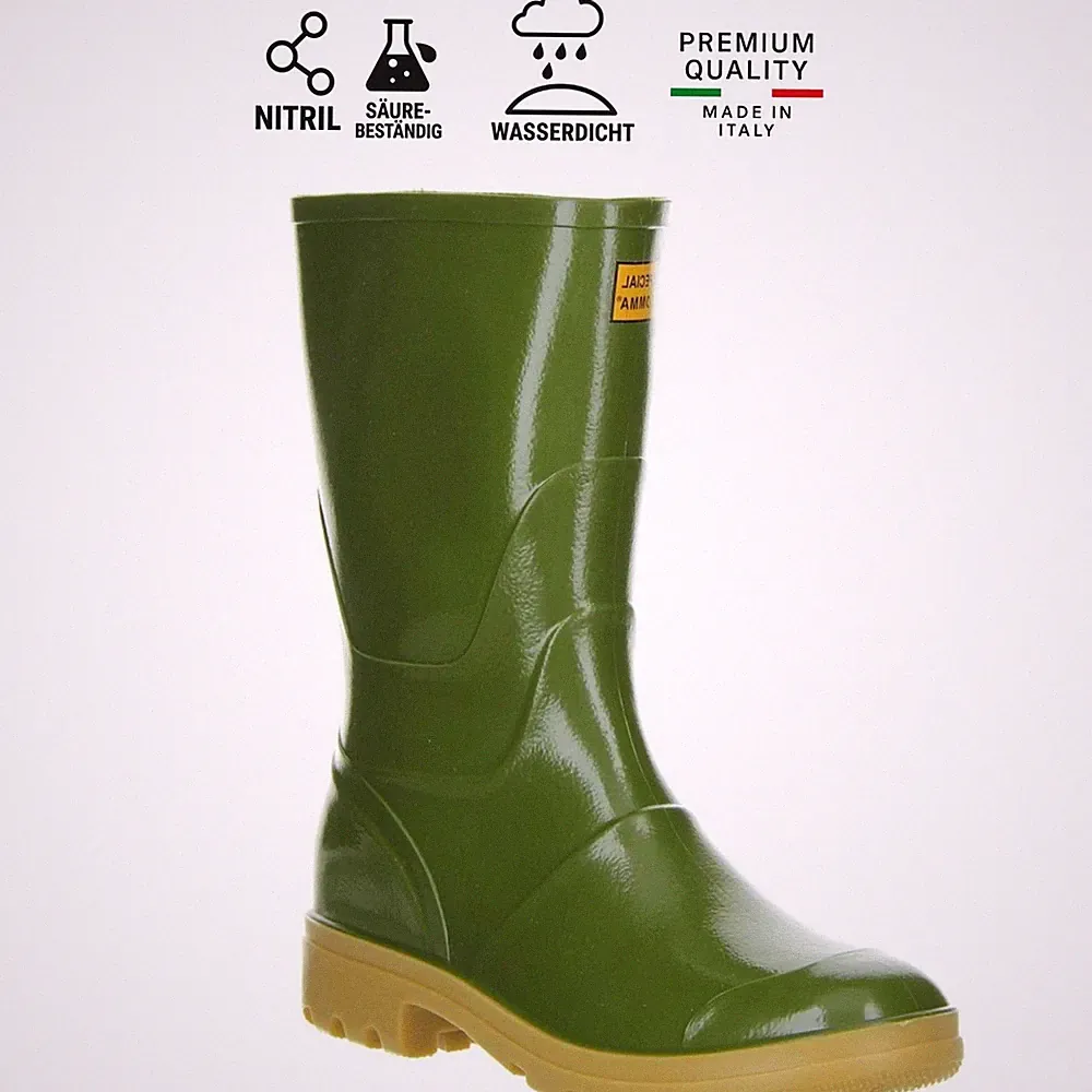 Herren Nitril Gummistiefel Arbeitsstiefel grün rutschfest säurebeständig 39-47