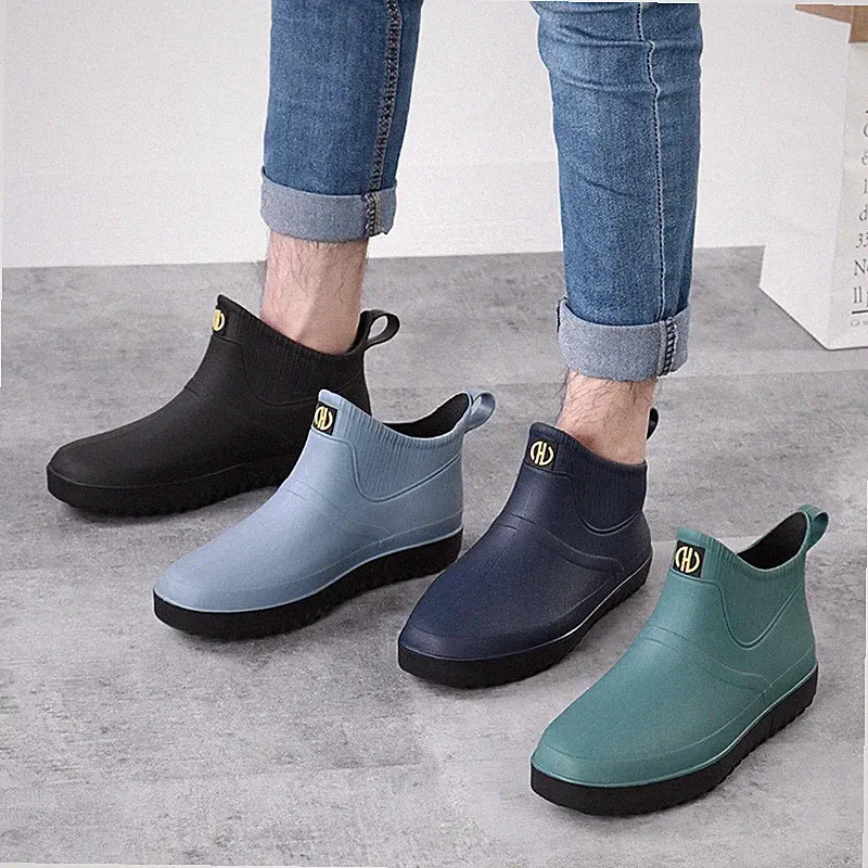 Herren Regenstiefel Gummistiefel Gefüttert Stiefel Arbeite Küche Garten Schuhe