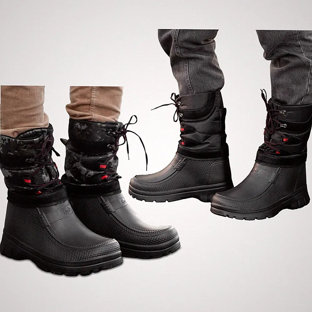 Herren Regenstiefel Isoliert Gummistiefel Wasserdicht Arbeitsschuhe Gartenschuhe