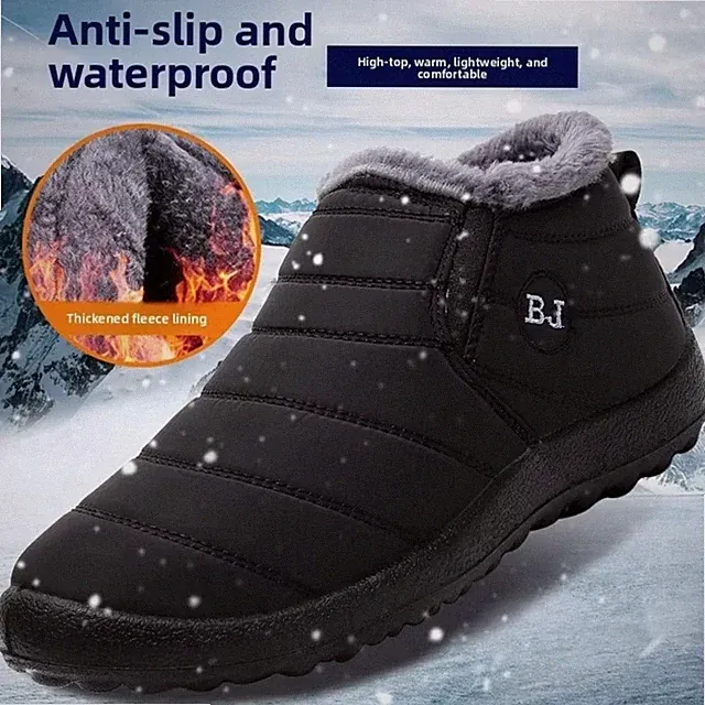 Herren Schnee Knöchel Winter Warm Stiefel Schuhe Damen Fell Gefüttert Wasserdicht Rutschfest