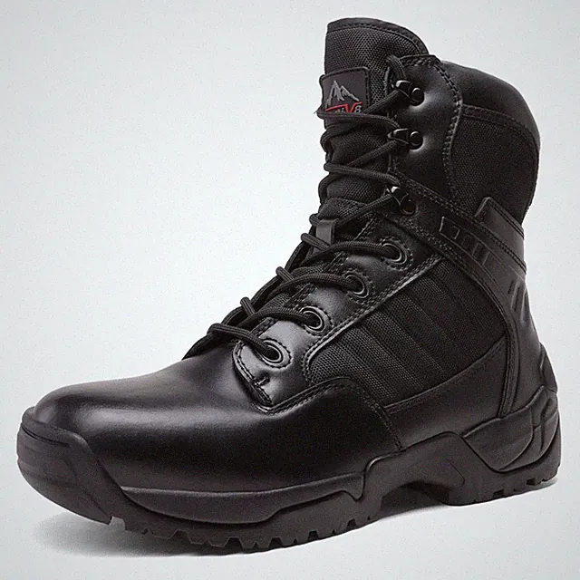 Herren Security Tactical Einsatzstiefel Boot Zipper Militär Kampfstiefel Spri...
