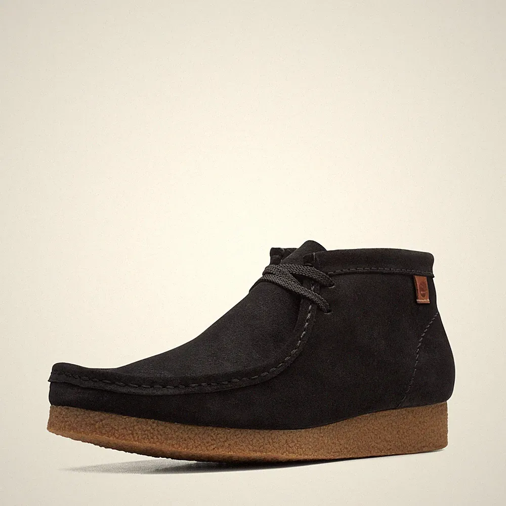 Herren Shacre Stiefel Stiefelette, Schwarze Velourslederoptik, 42 EU