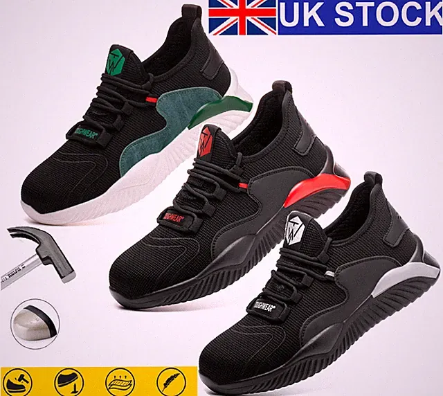 Herren Sicherheitsschuhe Arbeit Turnschuhe Damen Stahlkappe leichte Wanderschuhe