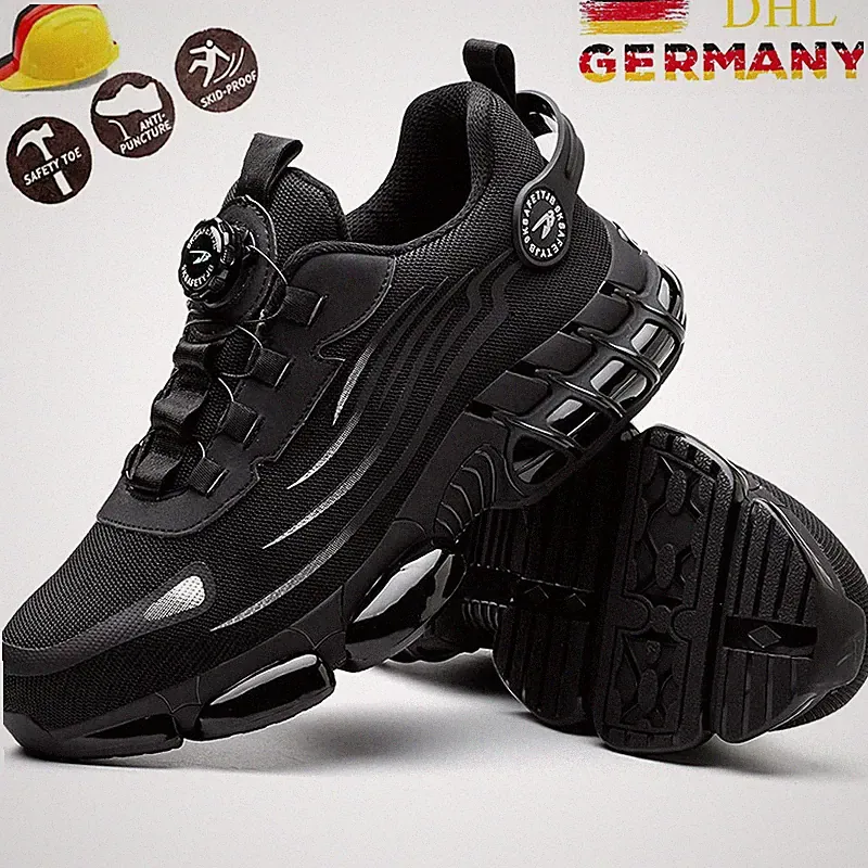 Herren Sicherheitsschuhe S3 Sportliche Damen Arbeitsschuhe Drehknopf Stahlkappe