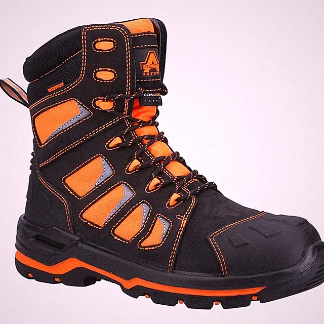 Herren Sicherheitsstiefel Wasserdicht Amblers Beacon Hi-Vis Combat Arbeitsstiefel #AS972C