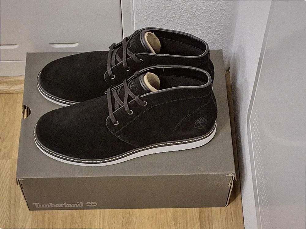 Herren Stiefel Chukka Gr. 44.5 Schwarz-Weiss Neu Mit Karton Timberland Newmarket