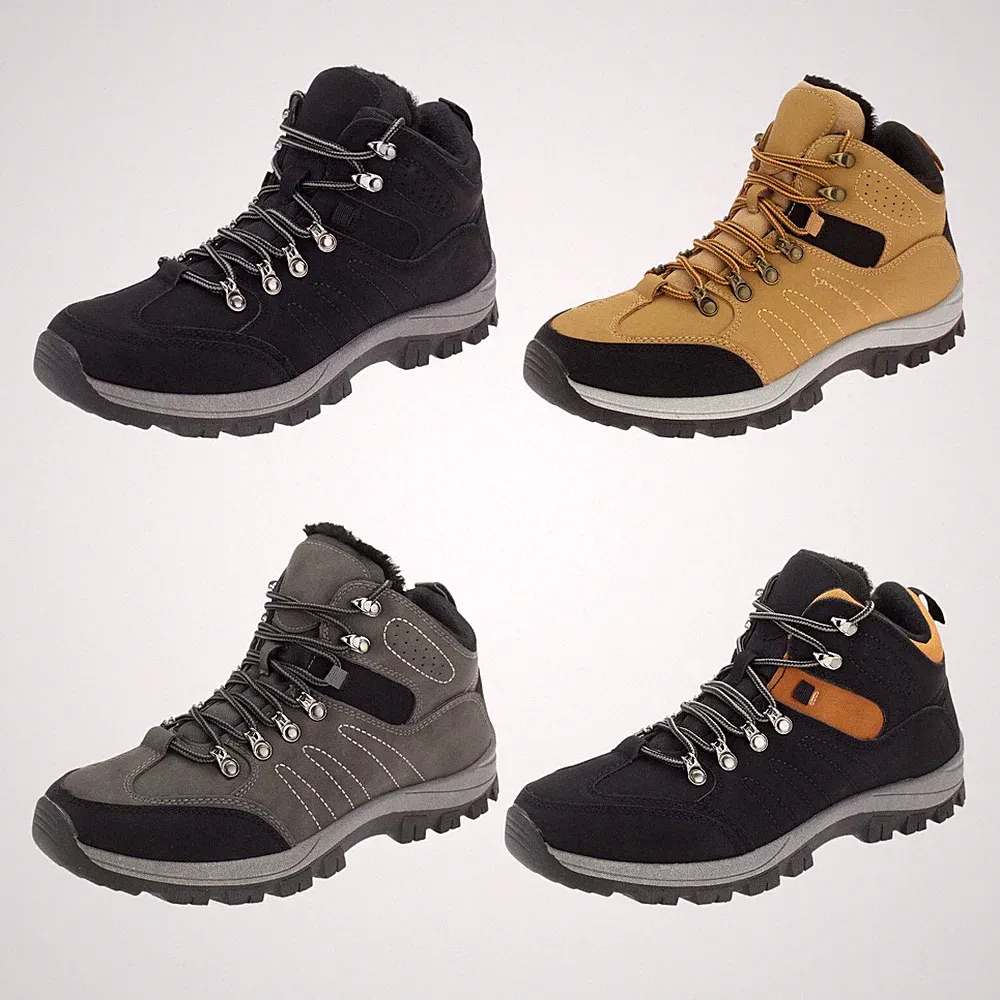 Herren Stiefel Stiefeletten Boots Trekkingschuhe Outdoor Warm Gefüttert 67321
