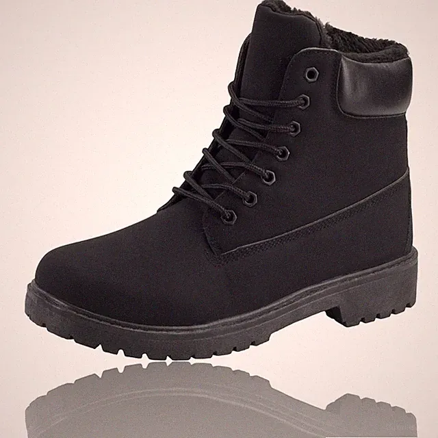 Herren Stiefeletten mit Reißverschluss Warm gefütterte Boots Stiefel 71268