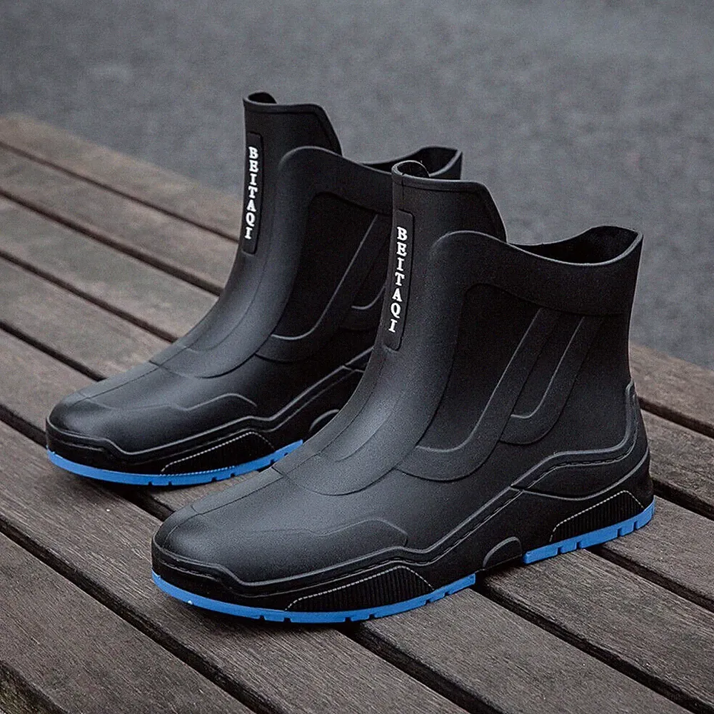 Herren Versatile Knöchel Regenstiefel Wasserdichte Rutschfeste GummiSchuhe