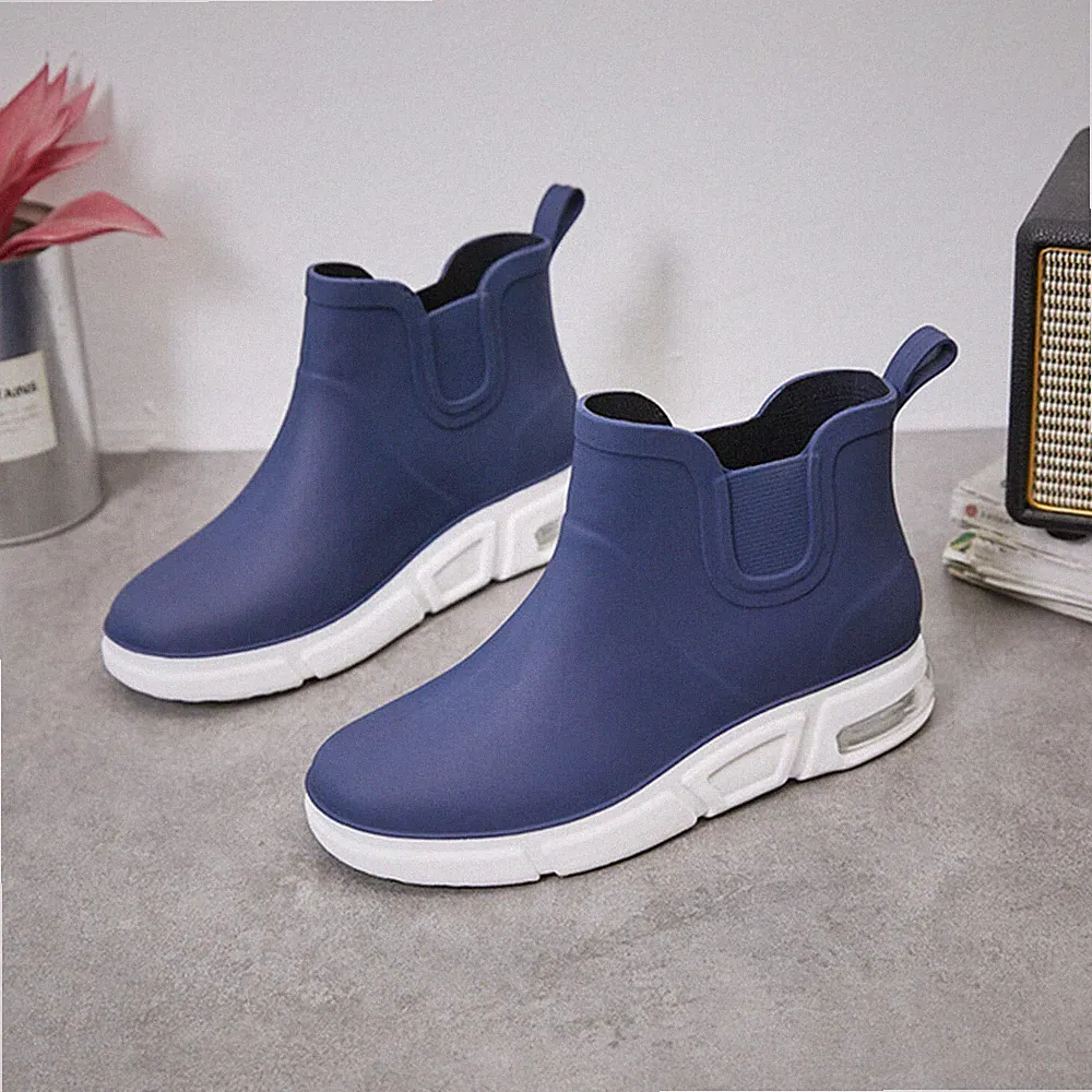 Herren Versatile Wasserdichte Rutschfeste Knöchel Kurze Regenstiefel Gummischuhe