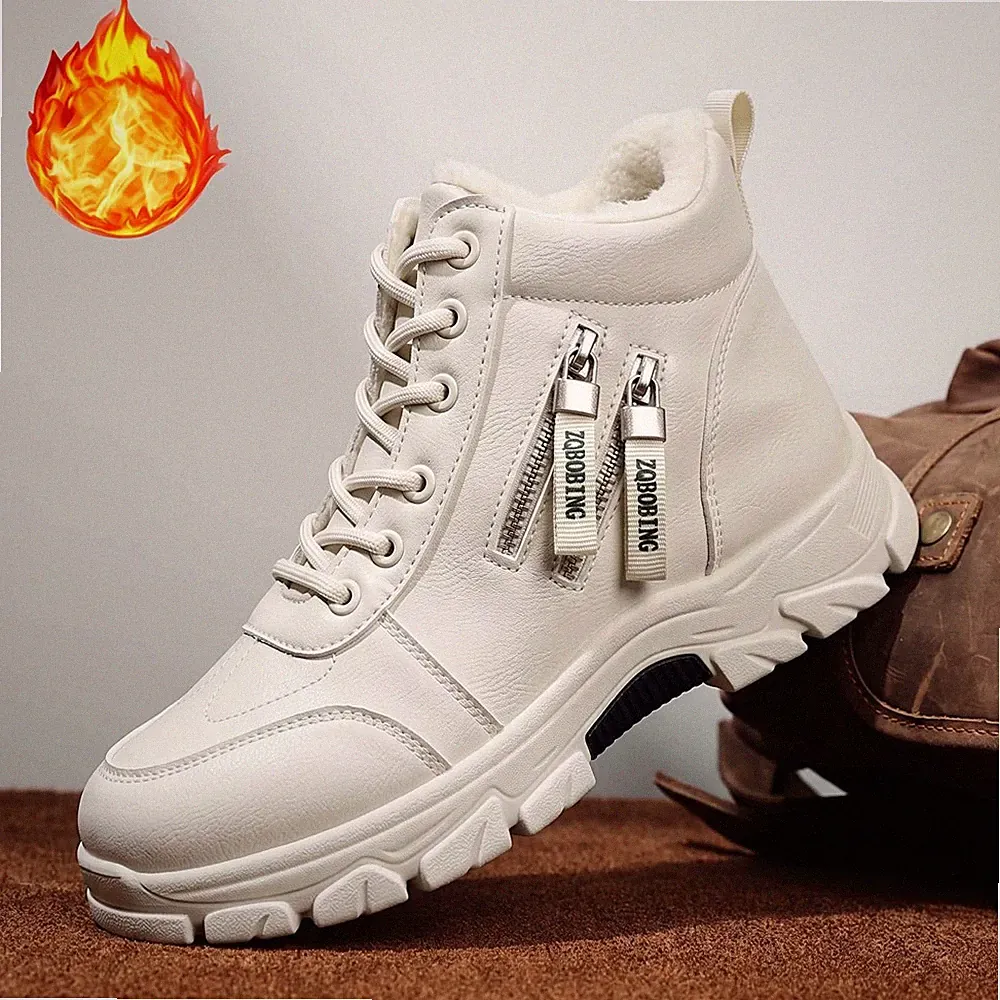 Herren Winter Warme Schneestiefel Schuhe Schuhe Stiefel Schuhe Gefüttert Schuhe