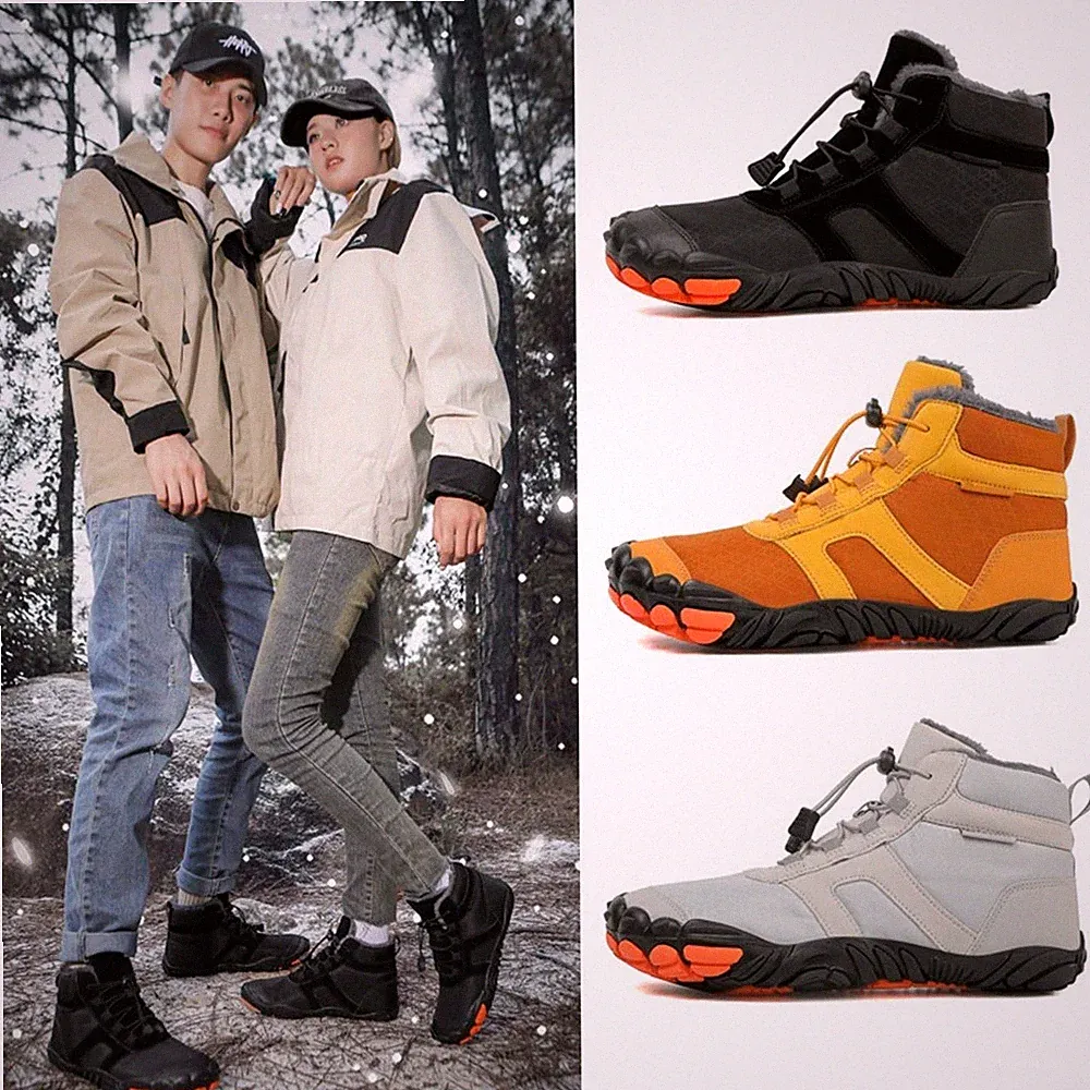 Herren Winter Wasserdicht Barefoot Schuhe Stiefel Wasserfest Warm Barfußschuhe