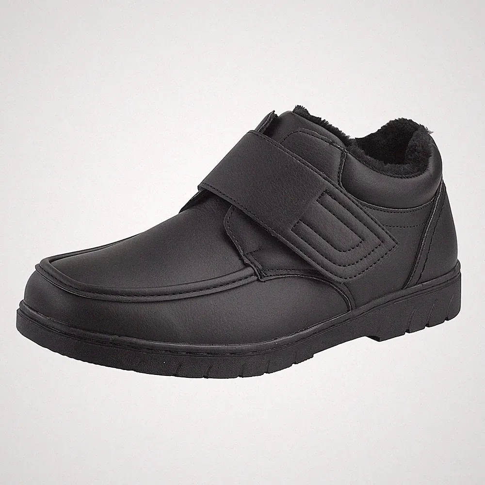 Herren Winterboots Winterschuhe Stiefeletten Warmfutter Klettverschluss 41 43 45