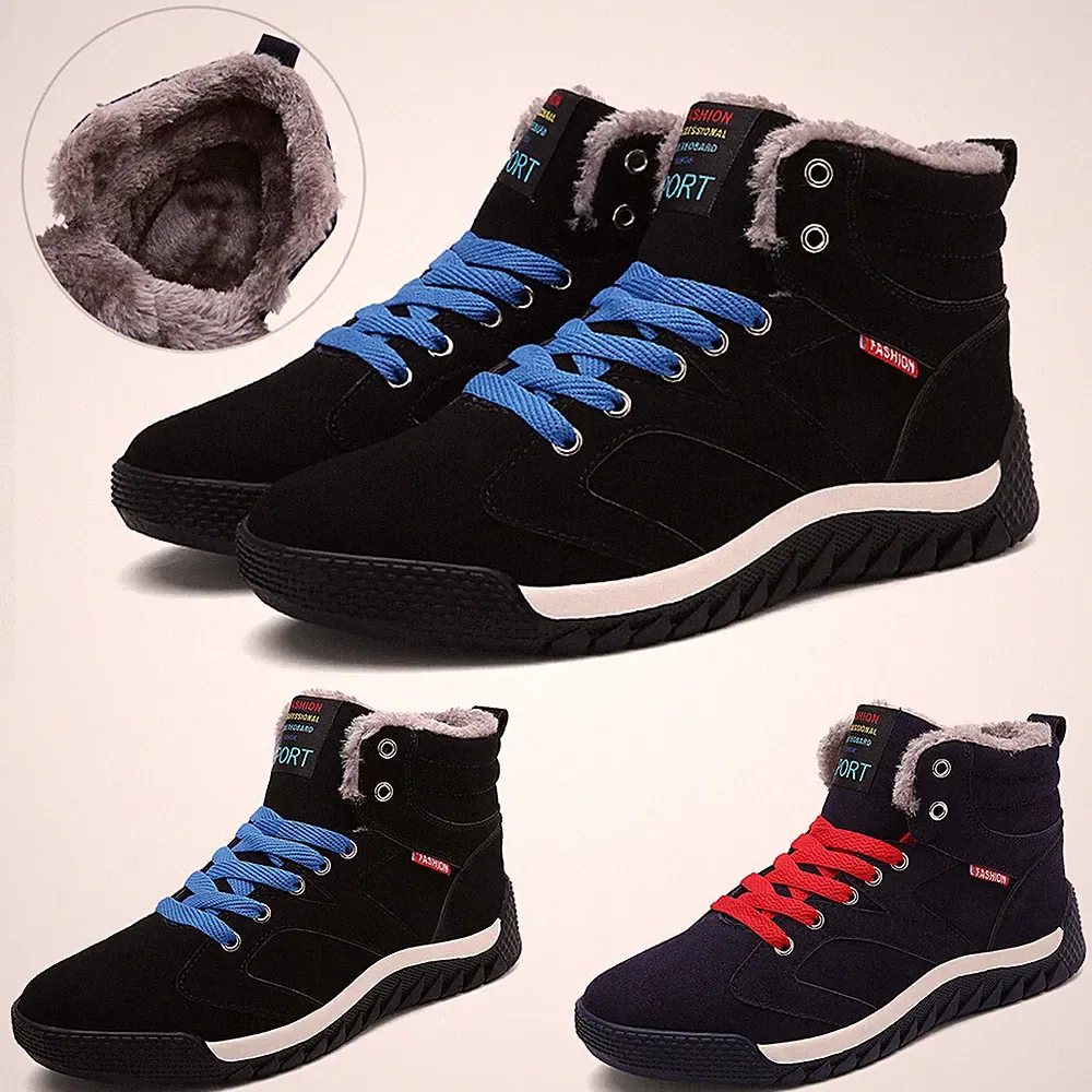 Herren Winterschuhe Warm Gefüttert Schneestiefel Athletisch Boots Winterstiefel
