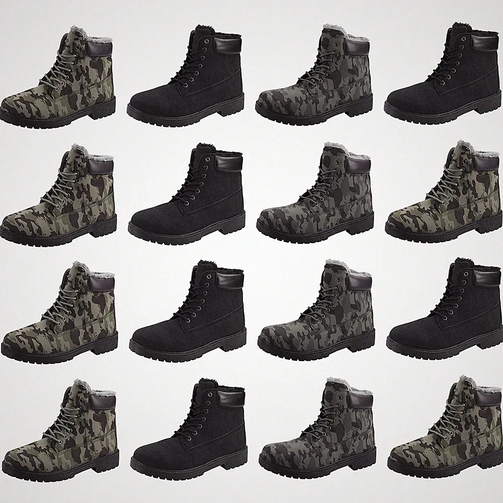 Herren Winterstiefel Boots Winterschuhe Gefüttert Schnürboots Warm Stiefel 41-46