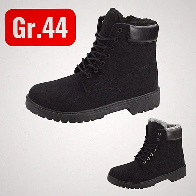 Herren Winterstiefel Gr. 44 Boots Stiefeletten Gefüttert Winterschuhe Stiefel