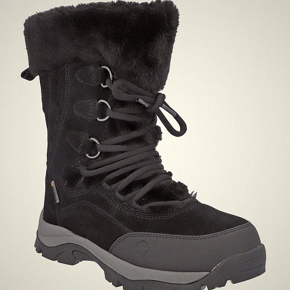 Hi-Tec Mortiz 200 Damen Wanderschuhe aus schwarzem Leder