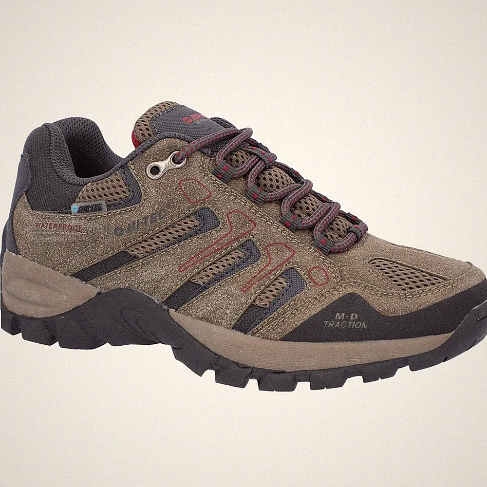 Hi-Tec Torca Low Mesh Damen Wanderschuhe In Dunkeltaupe/Anthrazit