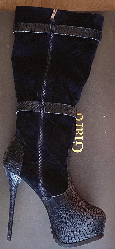 High Heels Diva Plateau Overknee Stiefel Boots Black Schaftstiefel Gr.45 NEU&OVP