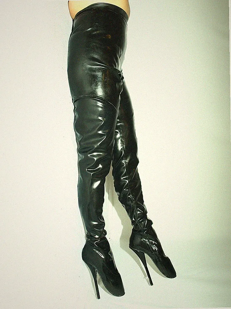 High heels stiefel latex gummi boots size 41-47 absatz 21cm-producer