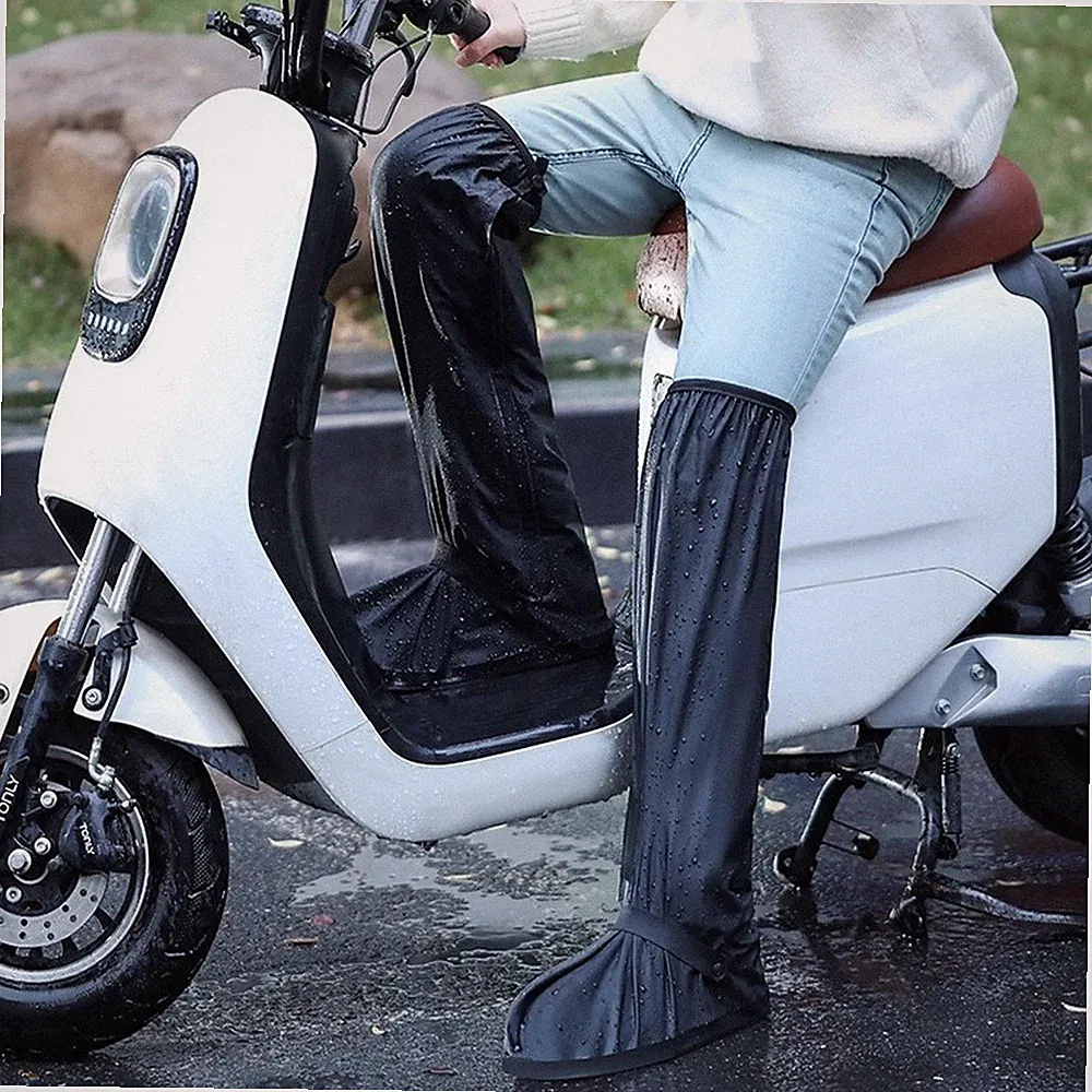 High Tube Regenstiefel PVC Konstruktion Gummibänder reflektierende Details