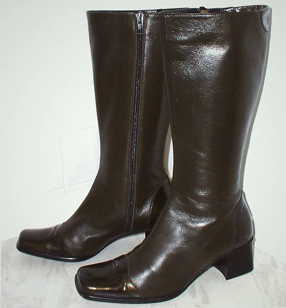 Hochw. Italienische Lederstiefel ~ braun ~ Gr. 37,5 ~ fast neu ~ BRUNELLA