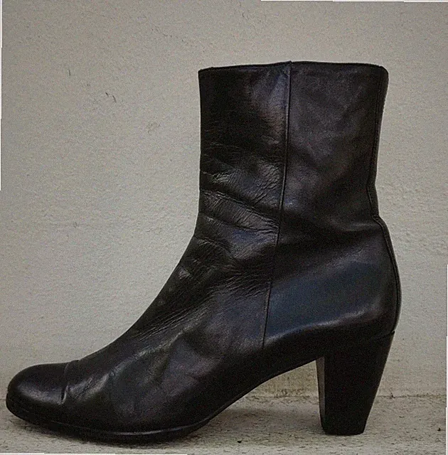 Hochwertige italienische Echtleder Stiefeletten 41, neu besohlt