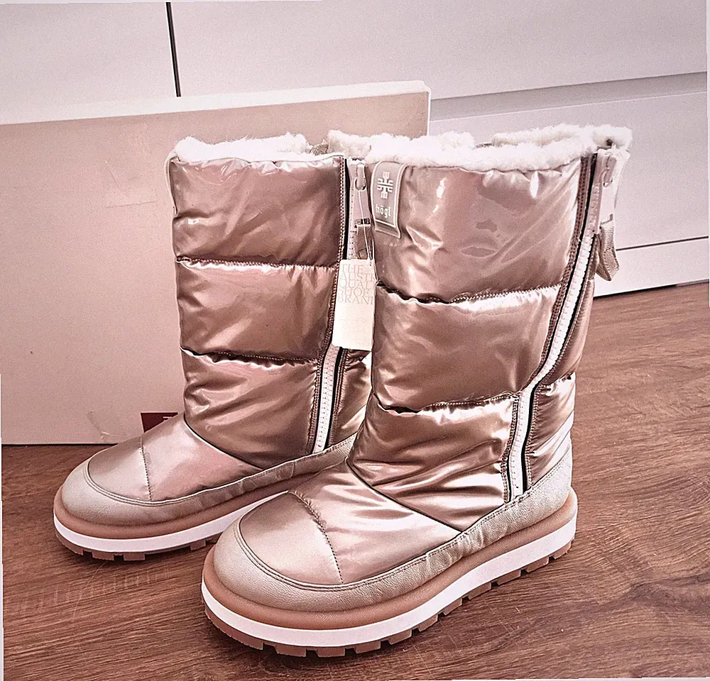 HÖGL DAMEN BOOTS STIEFEL APRES SKI GR 41,5 GOLD NEU & OVP