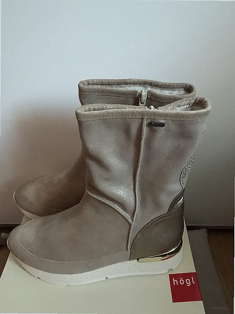Högl Damen Stiefel Lammfell Neu Gr 38,5 Swarovski Glitzer Wildleder NP 240€