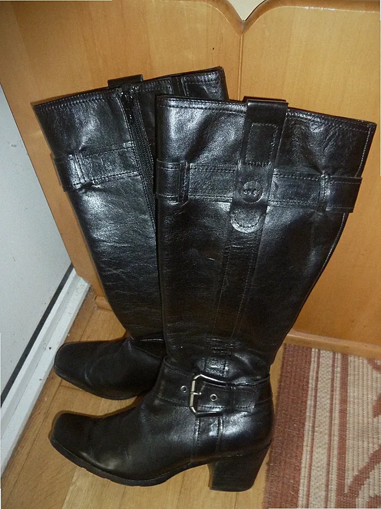 Högl Langschaftstiefel, Gr. 39, schwarz, Schafthöhe 38 cm bis zur Sohle