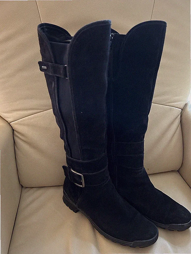 HÖGL Stiefel 38,5-39 (5,5) Wildleder Schwarz Neuwertig
