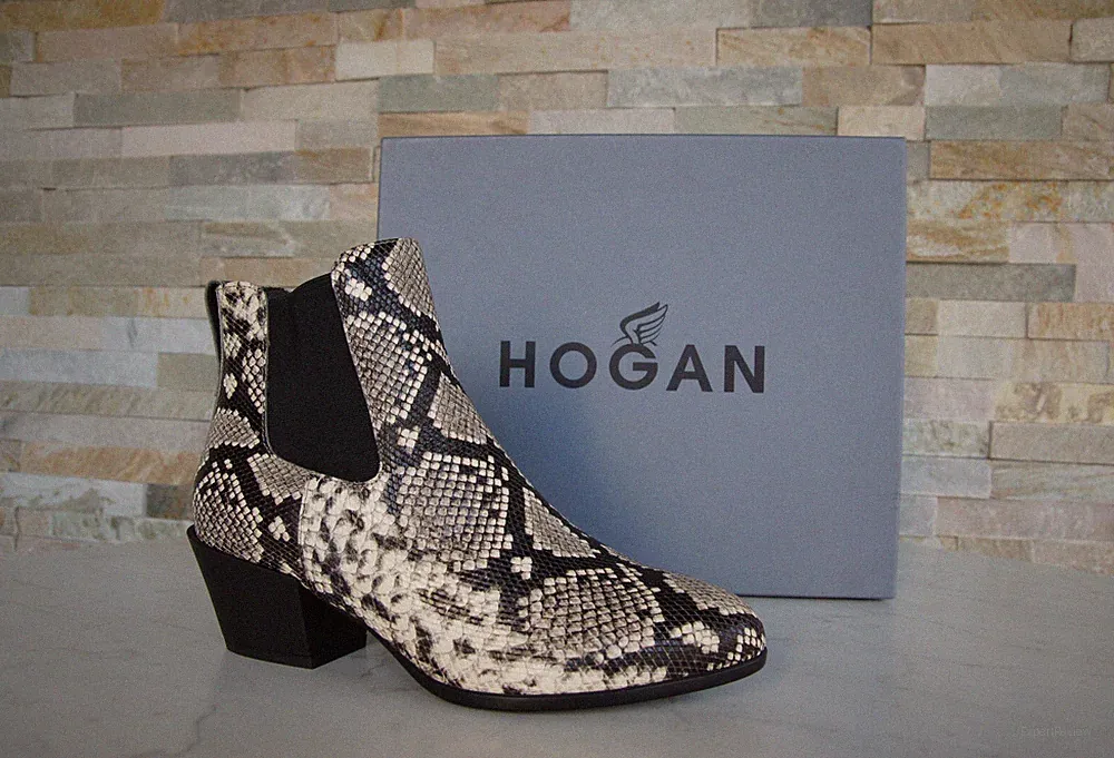 HOGAN EU 35,5 Stiefeletten booties Cowboy Schuhe Reptil NEU ehem UVP 450 €