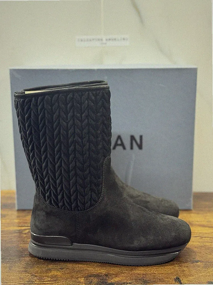 Hogan Stiefelette Wildleder Schwarz H222 Winterstiefel Casual Hogan Damen 38