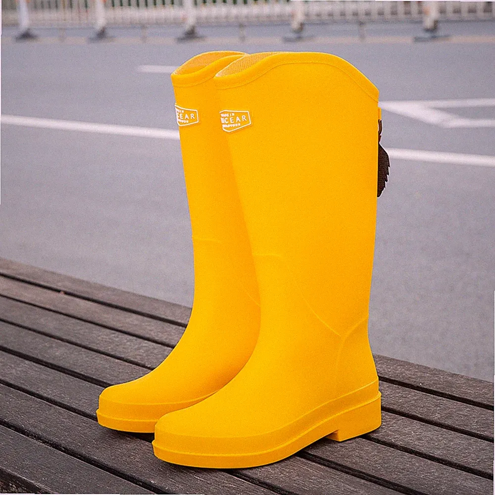 Hohe Damen-Regenstiefel herausnehmbares Futter gefütterte Gummistiefel