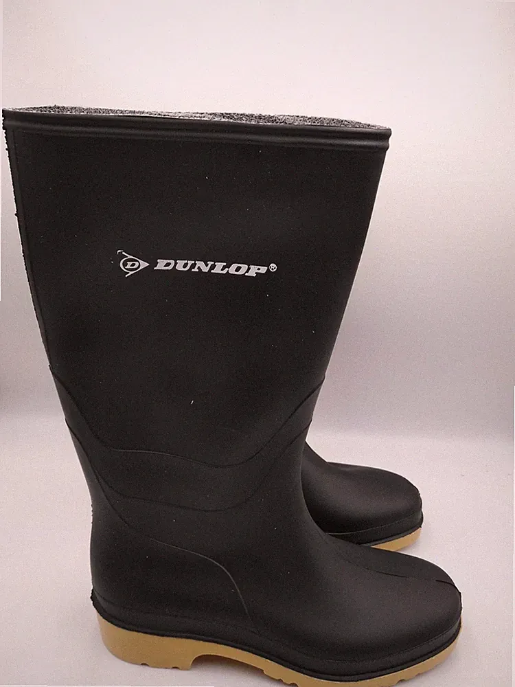 HOHE GUMMISTIEFEL FÜR PILZE UND FISCHE DUNLOP DULL SCHWARZ-GELB r35