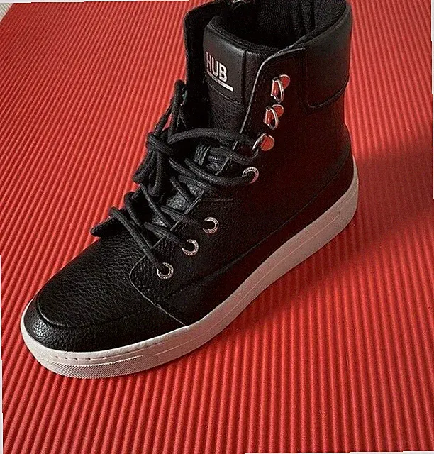 HUB Damen Schuhe Leder Chess Boot Stiefeletten Biker Wasserabweisend Gr. 38