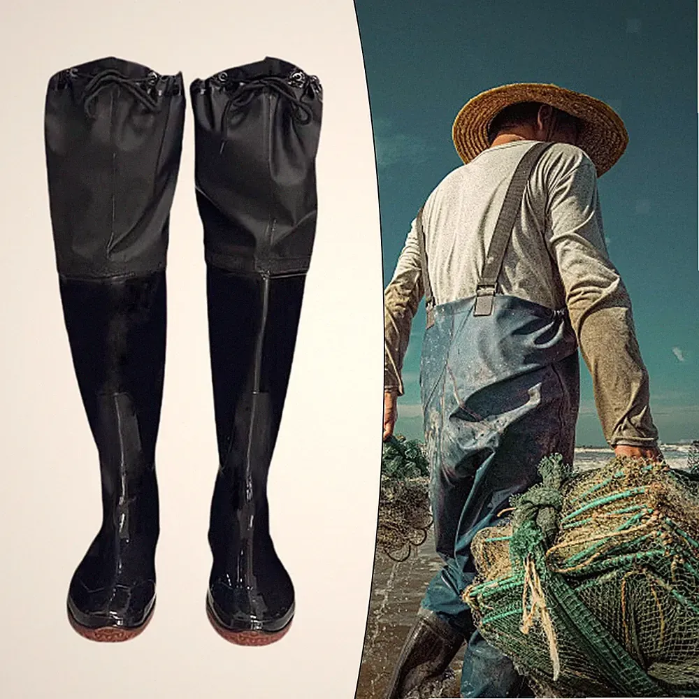 Hüftwathose Gummistiefel Jagdstiefel Wasserhose Teichhose Flexibel Und Robust