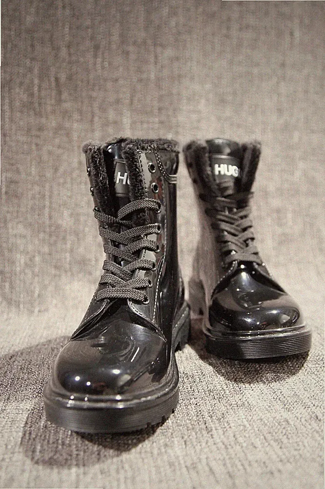 HUGO BOSS Schnuren Gummi Stiefel Gr39 NP 99,99